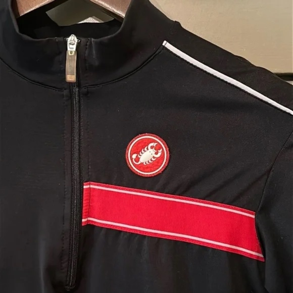 Castelli Long Sleeve Cycling Jersey Black Quarter Zip Mens Size Medium - Picture 4 of 7